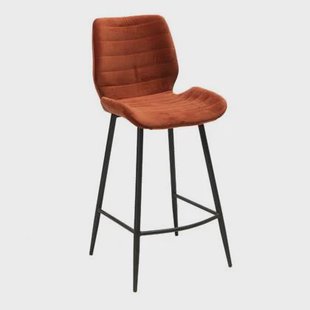 Bronx71 Velvet barkruk Toby koper 71 cm