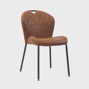 Bronx71 Stapelbare eetkamerstoel Fay eco-leer cognac