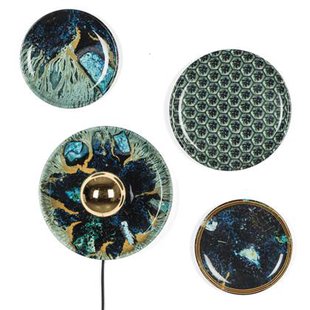 Bold Monkey No Food Here wandlamp (set van 4) hexagon - Groen