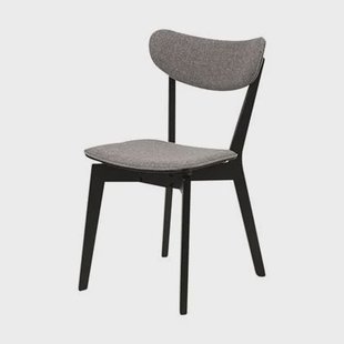 Lisomme Jade Houten Eetkamerstoel Grijs - Stoffen Zitvlak