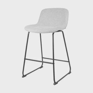 Nolon Nino-Mats Barkruk Lichtgrijs - Zwart Onderstel - 65 cm