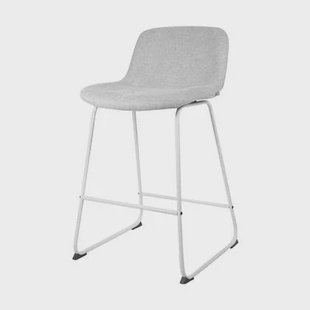 Nolon Nino-Mats Barkruk Lichtgrijs - Wit Onderstel - 65 cm