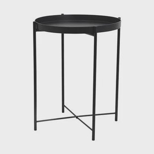 Lisomme Susan metalen bijzettafel zwart - Ø 38 cm