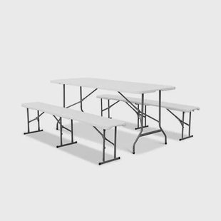 sweeek - Opvouwbare partytafel met 2 banken