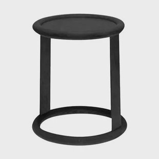 Fameg Lucien Ronde Houten Bijzettafel Ø 50 cm - Zwart