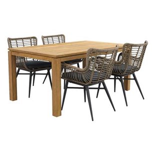 VDG Jasmine natural|Rome brown 170 cm. tuinset - 5-delig