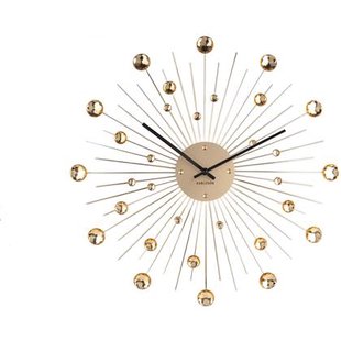 Karlsson - Wandklok Sunburst - Kristal - Goud - Medium - Ø30cm