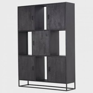 Giga Meubel - Wandkast Mangohout - 5-deurs - 150x40x210cm - Jenny