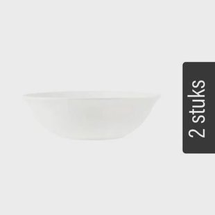 vtwonen Schalen - Set van 2 - Wit - Porselein - Ø 23cm