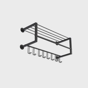 Ylumen Kapstok Small-Black B 70 cm H 37 cm zwart