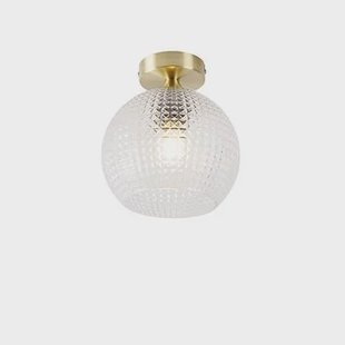 QAZQA Art Deco plafondlamp messing met helder glas - Sphere