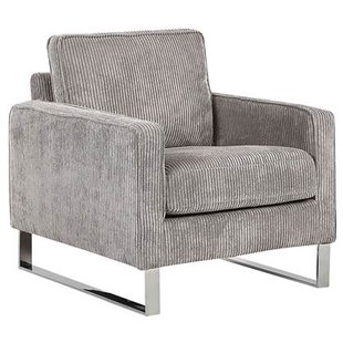 Beliani - VIND - Fauteuil - Lichtgrijs - Corduroy