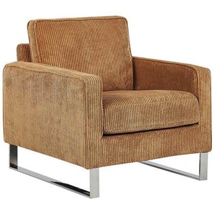 Beliani - VIND - Fauteuil - Lichtbruin - Corduroy