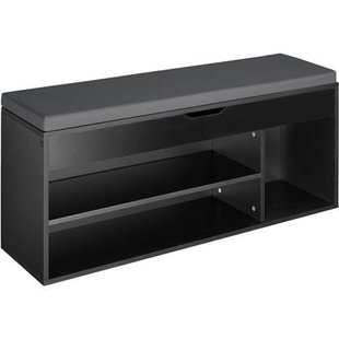 tectake® Schoenenkast Natalya met zitkussen 104x30x49cm