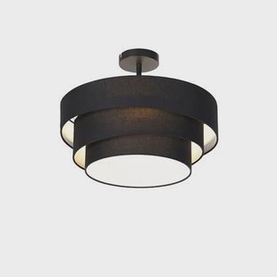 QAZQA Moderne plafondlamp zwart 45 cm 3-lichts - Drum Trio