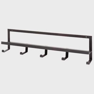 WOOOD Quinn Kapstok 5 Haken - Metaal - Zwart - Set van 2