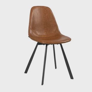 Bronx71 Industriële eetkamerstoel Logan cognac eco-leer Bronx71 Industriële eetkamerstoel Logan cognac eco-leer