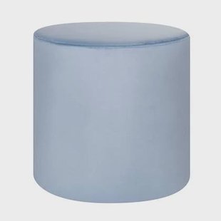 Beliani - LOVETT - Poef - Lichtblauw - Fluweel