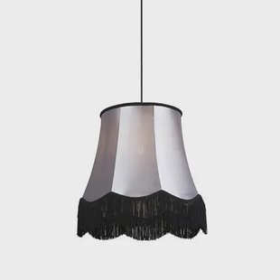 QAZQA Retro hanglamp zwart met grijs 45 cm - Granny QAZQA Retro hanglamp zwart met grijs 45 cm - Granny