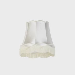 QAZQA Zijden lampenkap creme 45|30|44 - Granny