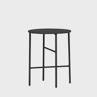 Lisomme Mila metalen tuin bijzettafel zwart - Ø 40 cm