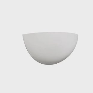 QAZQA Moderne wandlamp wit gips halfrond - Britt