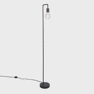 QAZQA Moderne vloerlamp zwart rond 145cm - Facil
