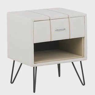 Beliani - BETIN - Nachtkastje - Wit - Kunstleer