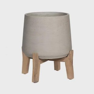 Pottery Pots Bloempot op standaard Grijs-Beige D 45 cm H 38 cm