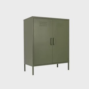 Lockerkast Finn olijfgroen - 2 schappen