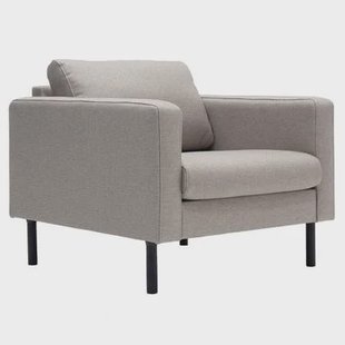 Mette fauteuil lichtgrijs