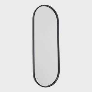 Fragix Boston Spiegel Ovaal - Zwart - 80x30