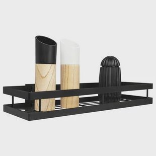 QUVIO kruidenrek keuken metaal - Zwart - 40 cm