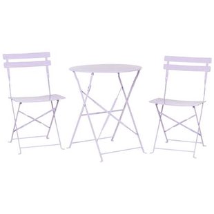 Beliani - FIORI - Bistroset voor 2 - Paars - Staal