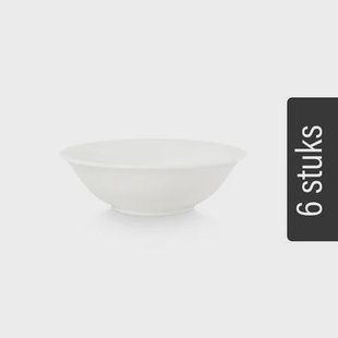 vtwonen Kommen - Set van 6 - Wit - Porselein - Ø 12.5cm