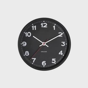 Karlsson - Wandklok New Classic - Small - Zwart - Ø20cm