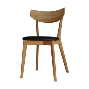 Rowico Home Ami Eikenhouten Eetkamerstoel Naturel - Zwart Zitkussen