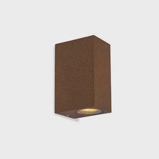 QAZQA Set van 2 industriële wandlampen roestbruin 2-lichts IP44 -