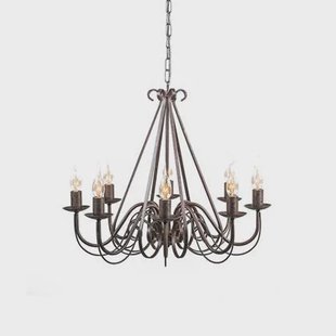 QAZQA Klassieke kroonluchter roestbruin 8-lichts - Giuseppe