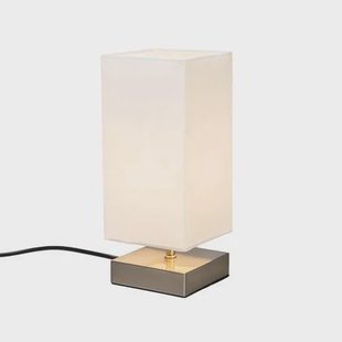 QAZQA Moderne tafellamp wit met staal - Milo