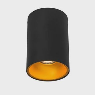 QAZQA Moderne spot zwart met goud GU10 50mm - Deep