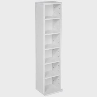 tectake® CD mediakast met 6 vakken 90x21x20cm