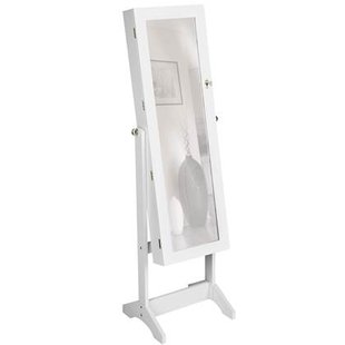 tectake® Sieradenkast met spiegel, rechtopstaand