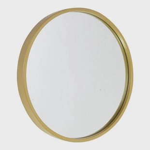 Fragix Boston wandspiegel rond - Goud - Metaal - Ø35cm - Industrieel