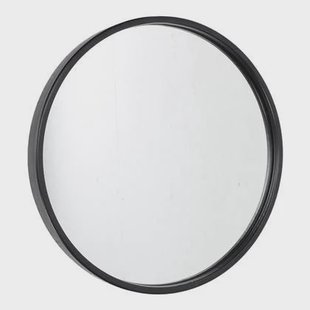 Fragix Boston wandspiegel rond - Zwart - Metaal - Ø35cm - Industrieel