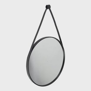 Fragix Triangle wandspiegel rond - Zwart - Metaal - Ø60cm Fragix Triangle wandspiegel rond - Zwart - Metaal - Ø60cm