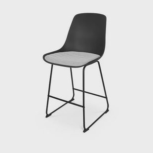 Nolon Nino-Liv Barkruk Zwart - Lichtgrijs Kussen - Zwart Frame - 65cm Nolon Nino-Liv Barkruk Zwart - Lichtgrijs Kussen - Zwart Frame - 65cm
