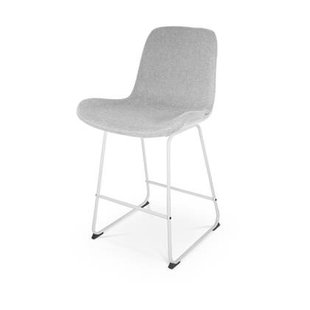 Nolon Nino-Fé Barkruk Lichtgrijs - Wit Onderstel - 65 cm