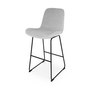 Nolon Nino-Fé Barkruk Lichtgrijs - Zwart Onderstel - 75 cm