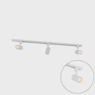 QAZQA Modern railsysteem met 3 spots wit 1-fase - Iconic Jeana